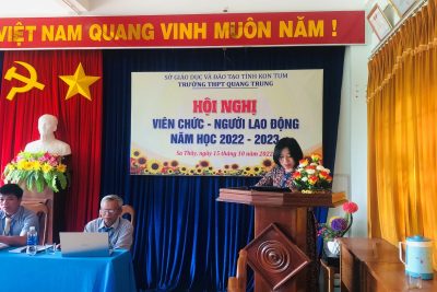 Hội nghị Viên chức– người lao động trường THPT Quang Trung năm học 2022-2023