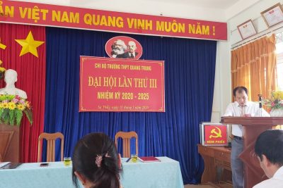 Đại hội chi bộ trường THPT Quang Trung nhiệm kỳ 2020 – 2025