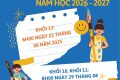 Thông báo thời gian tựu trường năm học  2025 – 2026
